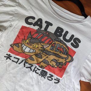 Cat Bus Vintage Tshirt My Neighbor Totoro Anime